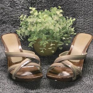 Italian leather clogs